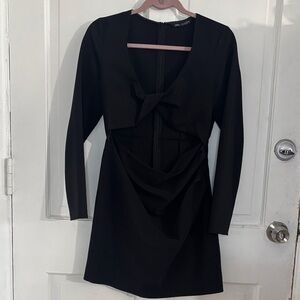 Zara Black Long Sleeve Dress